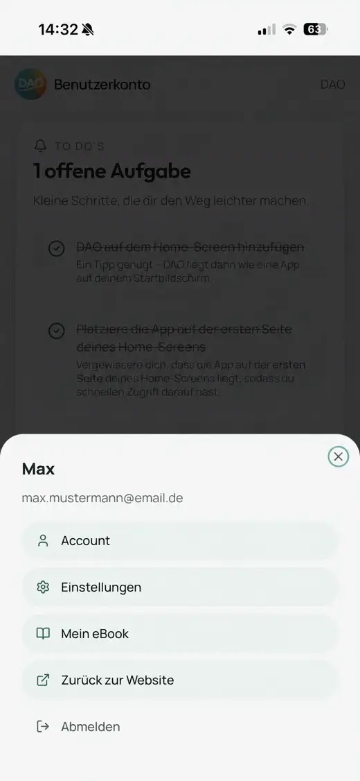 DAO-App: Benutzer