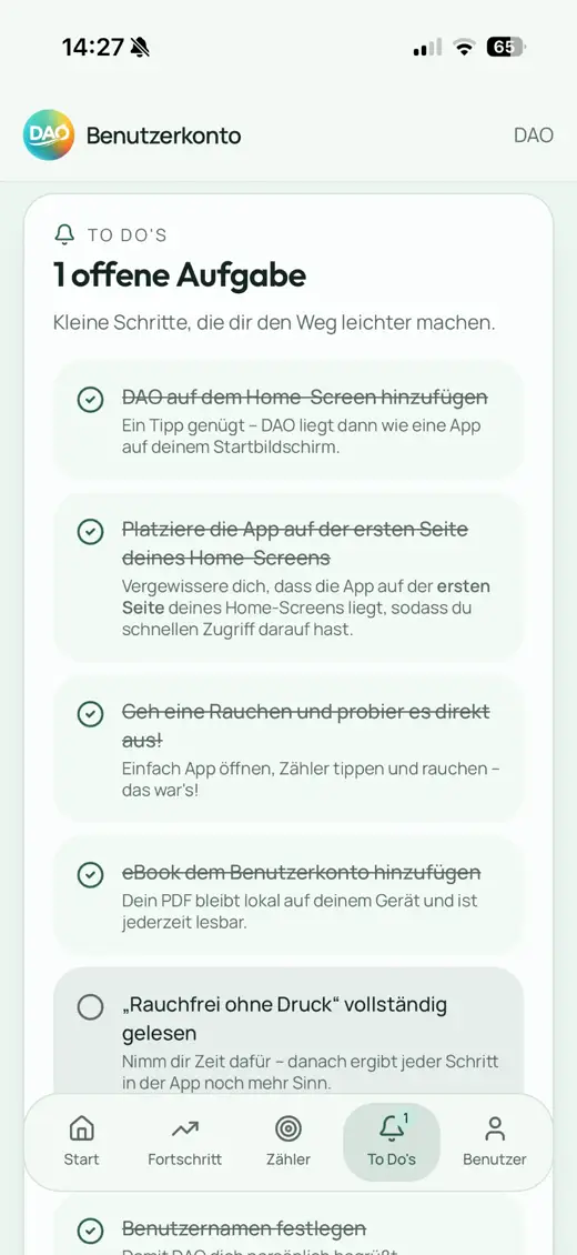 DAO-App: To Do's